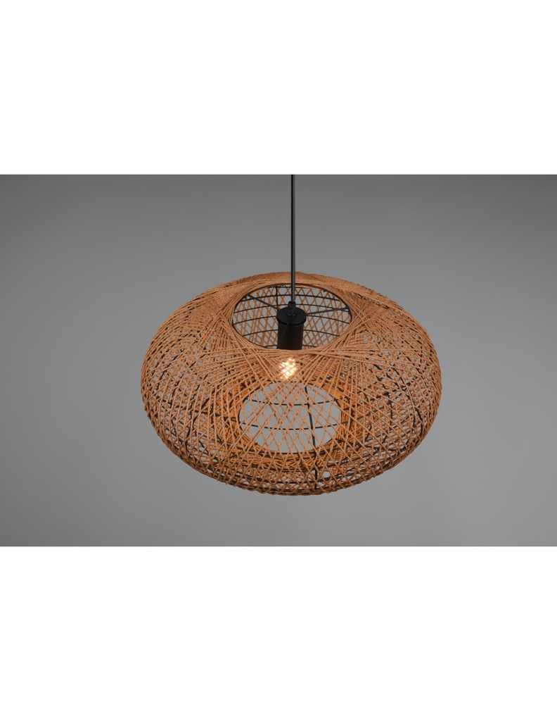 Sospensione Casa Vacanza Paralume Fibre Naturali Hedda Trio Lighting