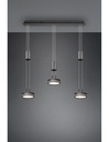 Sospensione Isola Cucina 3 Dischi Led Franklin Antracite Moderno Trio Lighting