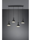 Sospensione Lineare Enzo 4xE27 Nero Opaco Trio Lighting