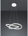 Sospensione Moderna Course Bianco Led Dimmerabile 27W Ø60 cm Trio Lighting
