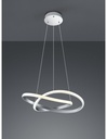 Sospensione Moderna Course Nichel Led Dimmerabile 27W Ø60 cm Trio Lighting