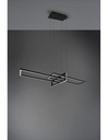 Sospensione Salinas 3 Rettangoli Led 34w Nero L110 cm Dimmerabile Trio Lighting