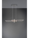 Sospensione Salinas 3 Rettangoli Led 34w Nichel L110 cm Dimmerabile Trio Lighting