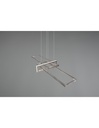 Sospensione Salinas 3 Rettangoli Led 34w Nichel L110 cm Dimmerabile Trio Lighting