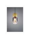 Sospensione Singola Robin Ottone Vetro Fumé Trio Lighting