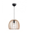 Sospensione Wood 1xE27 Cupola Listelli Legno Naturale Ø30 cm Trio Lighting
