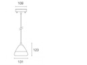 Sospensione in Alluminio Pressofuso con Diffusore in Acrilico - 20W, 1955 Lumen, Luce Naturale tortora