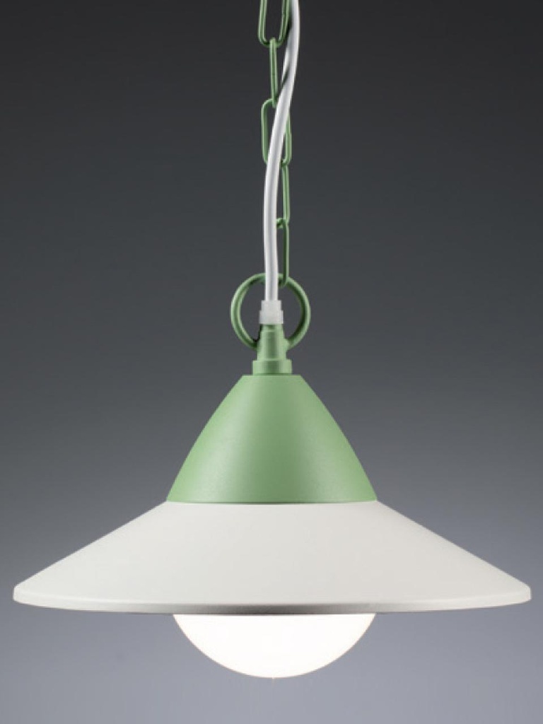 Sospensione in Alluminio e Metallo con Diffusore Opalino - 20W - 2050 Lumen biancoverde