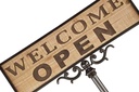 Targa piedistallo open-closed ea-6476 cm. 57 x 23,5 h 105