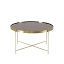 Tavolino in Vetro Temperato e Metallo - 70 x 70 x 40h