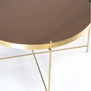 Tavolino in Vetro Temperato e Metallo - 70 x 70 x 40h