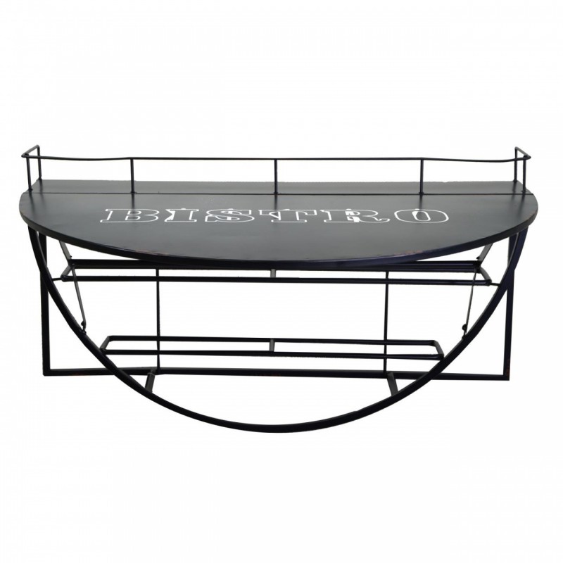 Tavolino in metallo da muro con mensola  cm70x47xh40