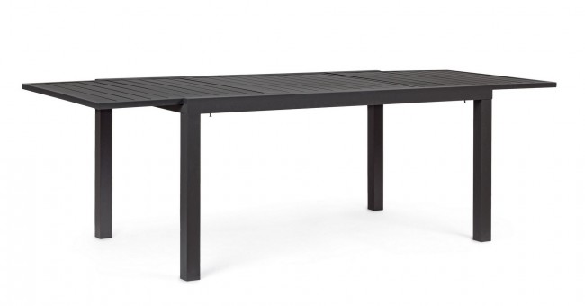Tavolo allungabile antracite in alluminio stile classico cm 160-240x90