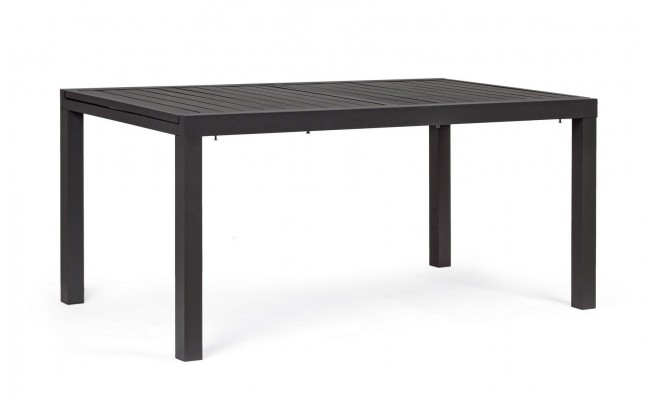 Tavolo allungabile antracite in alluminio stile classico cm 160-240x90