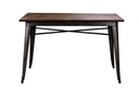 Tavolo industrial in ferro Bristol con top in legno cm160x80xh76