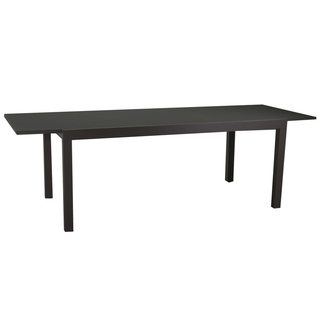 Tavolo in alluminio Boise allungabile antracite opaco m160/220x90xh67,5/75