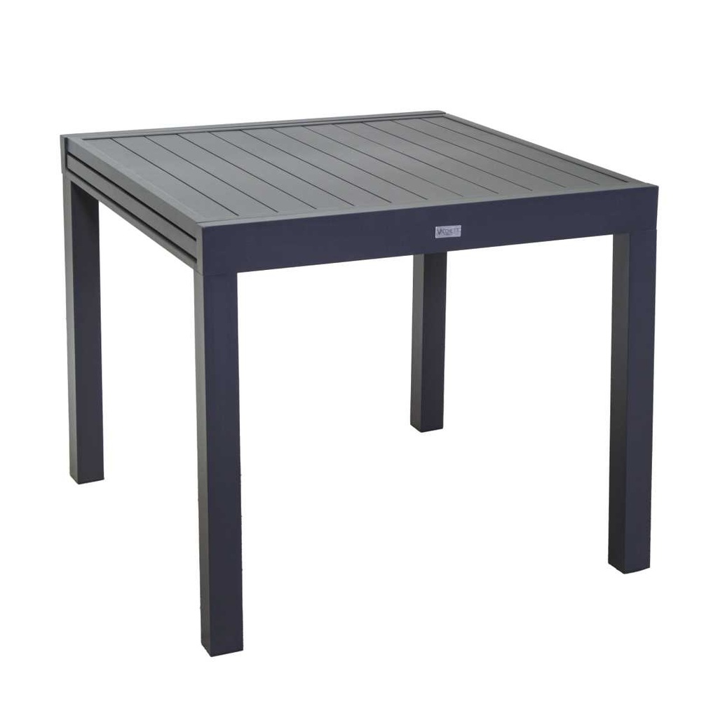 Tavolo sullivan in alluminio antracite allungabile h73 cm