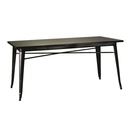 Tavolo moderno top ferro marrone cm 80 x 160 x h 76