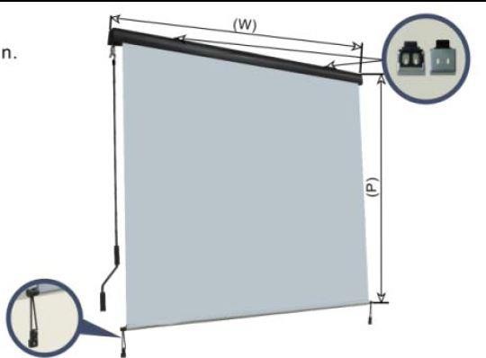 Tenda da esterno a rullo alluminio beige manuale cm 120 x h 250