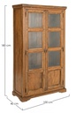 Vetrina 2 ante marrone in legno stile rustico