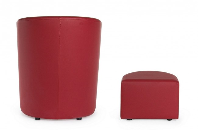 poltrona c-pouf rita rosso