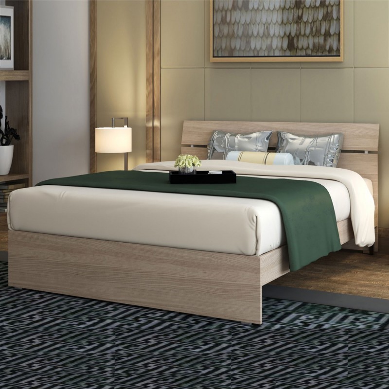 Letto una piazza e mezza  per camera colore Olmo cm 200x131xH 98