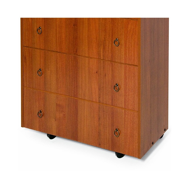 Mobile letto rete ortopedica pieghevole colore noce antico cm H.100x85x36