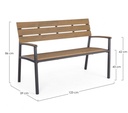 Panchina arredo giardino antracite Isak