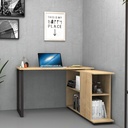 Scrivania con libreria reversibile Rovere OSLO 120x60x h74 cm