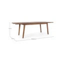 Tavolo per esterno allungabile in legno VARSAVIA 180/240x90x h76 cm