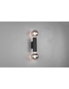 Applique Doppia Emissione 2xE27 Vannes Nero H18 cm