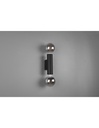 Applique Doppia Emissione 2xE27 Vannes Nero H18 cm