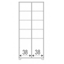 Armadio multiuso con ante scorrevoli e ripiani Olmo Chiaro 82x41x h190 cm