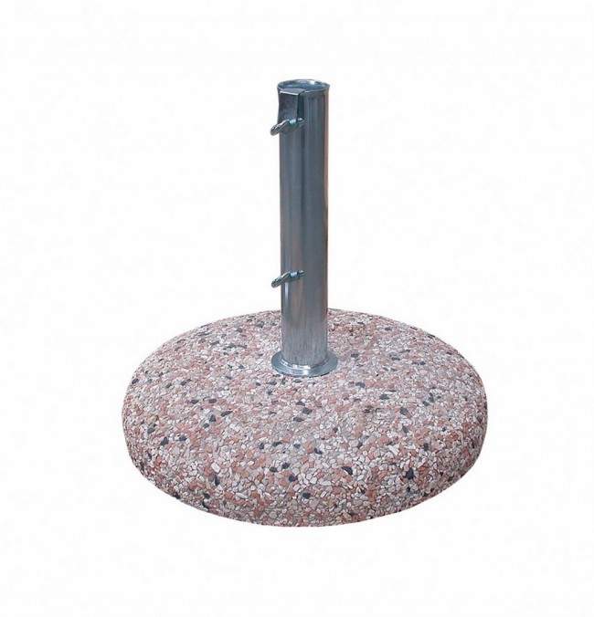 Base per Ombrellone in Cemento 35kg Tubo 50mm - Diametro 54cm, Altezza 34cm