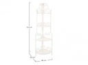 Angoliera Classica Emily 4 Ripiani - Acciaio Verniciato a Polvere - Pieghevole - 48x35x165.5 cm
