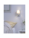 Applique Moderna Paralume Bianco e Spot Led Nichel