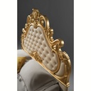 Letto Barocco Classico Crema con Contenitore Aleksandra - Dimensioni: 180 x 212 x 154 cm