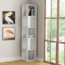 Libreria Angolare Bianca 5 Ripiani 31,4x31,4x158,9 cm