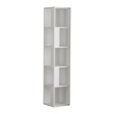 Libreria Angolare Bianca 5 Ripiani 31,4x31,4x158,9 cm