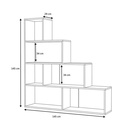 Libreria a Scala 6 Scomparti Rovere 145x29xh.145 cm