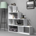 Libreria a scala bianca 145x29xh.145 cm