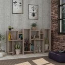Libreria orizzontale bifacciale tortora Karmato 80,6x29,6xh.191 cm