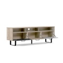 Mobile Base Porta TV con 3 Ante a Ribalta Colore Rovere e Grigio 160x35xh.53 cm