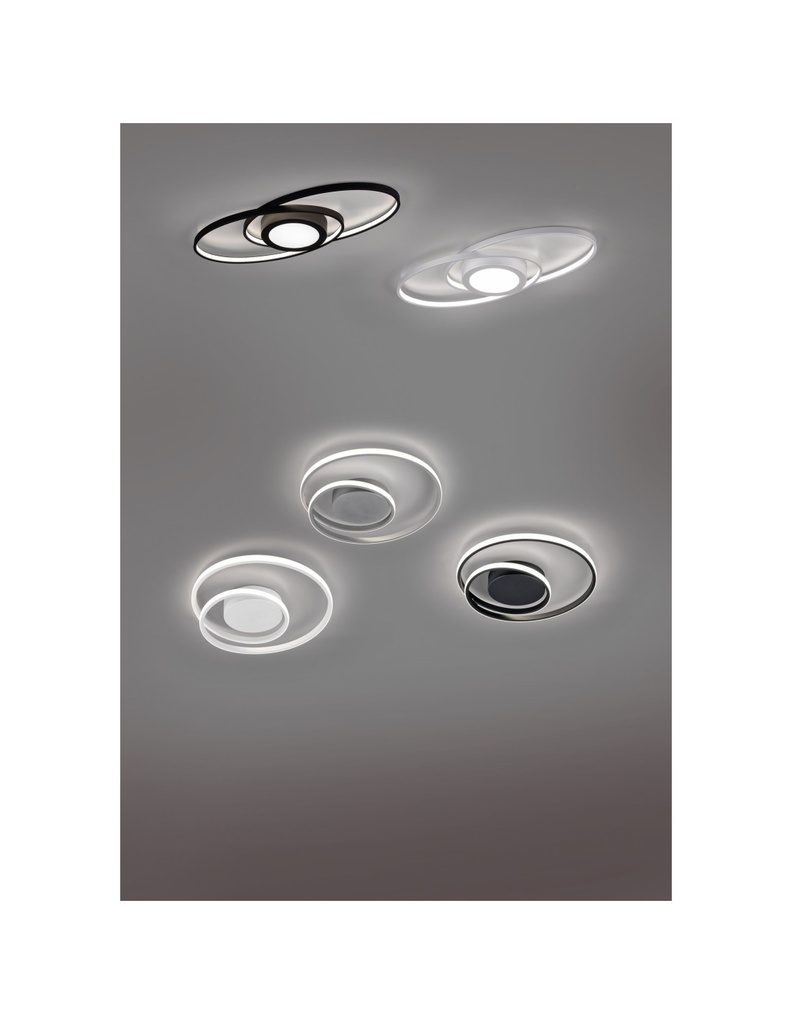 Plafoniera Alluminio Spirale Led 22w Dimmerabile Ø39 cm