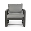 Poltrona da giardino in alluminio antracite 74x78x84 cm