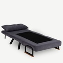 Poltrona letto pieghevole Sando in tessuto grigio 60x78xh.78 cm