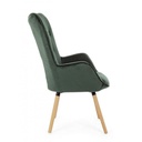 Poltrona velluto verde bosco, dimensioni: 68x76x105 cm