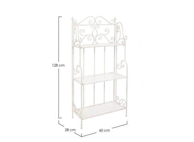 Scaffale Classico Emily 3 Ripiani - Dimensioni: 60x28x127 cm