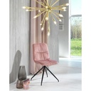 Set di 4 sedie in tessuto microfibra effetto velluto rosa antico 438xh. 86.5 cm