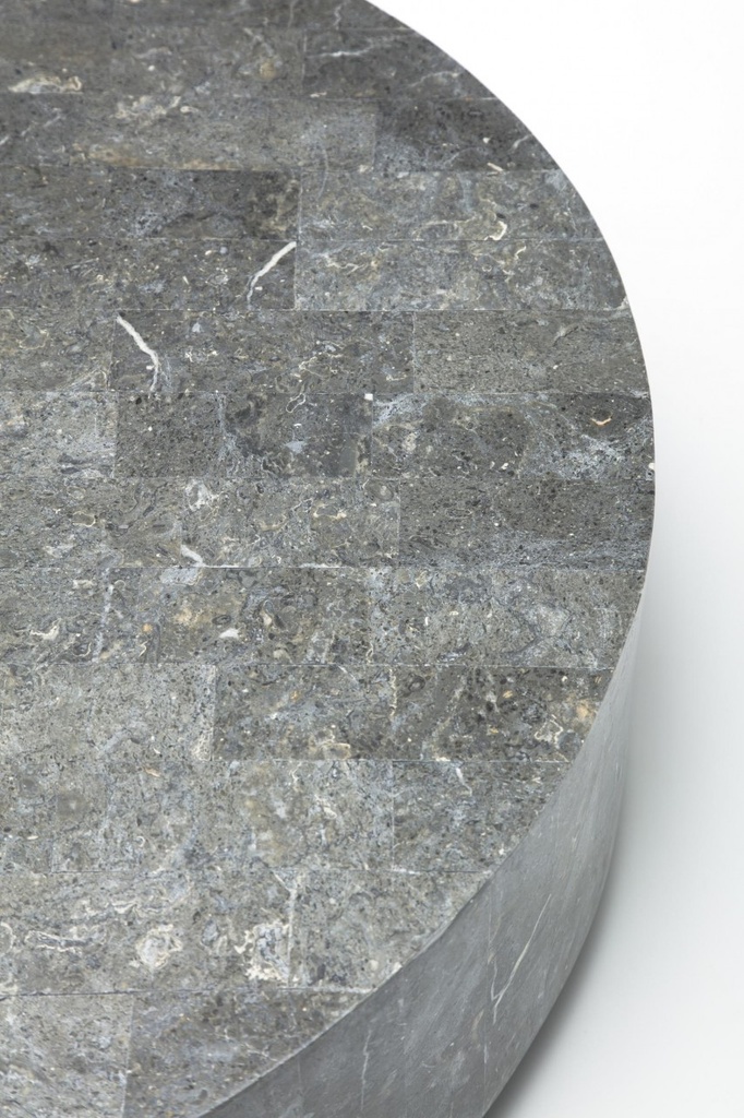 Tavolino moderno in pietra grigio 85 x 85 x h 28